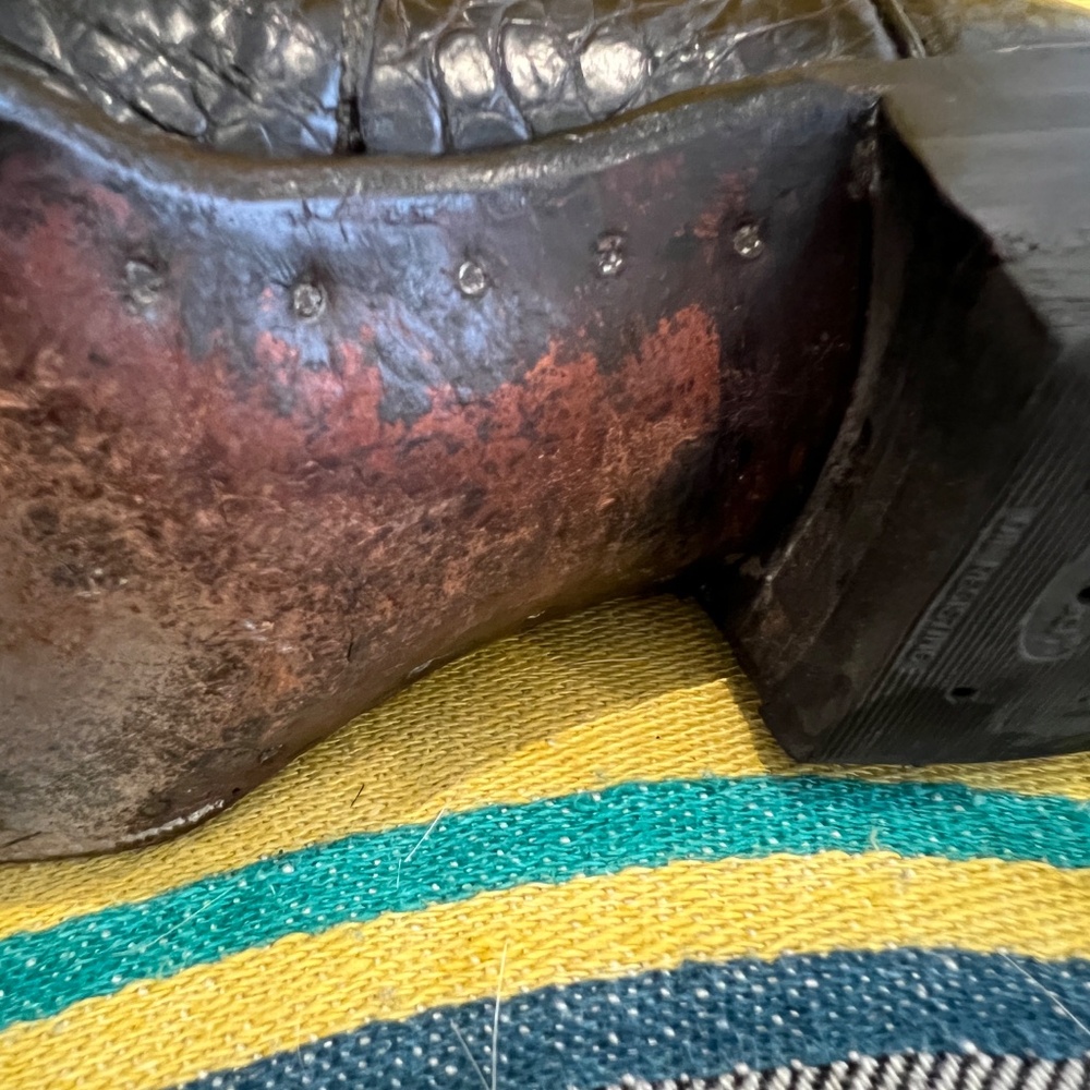 Rare Exotic Pre-Ban Justin Sea Turtle Boots - Picture 4 of 16